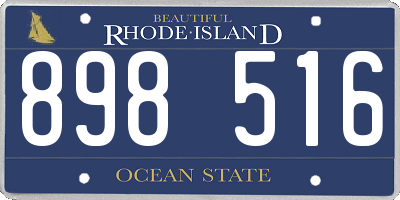 RI license plate 898516