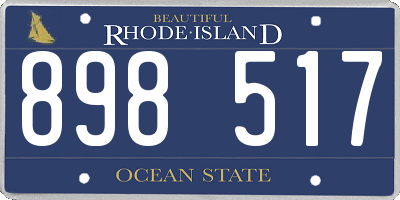 RI license plate 898517