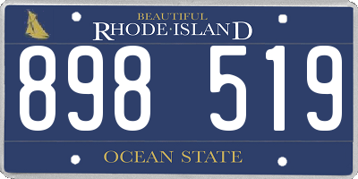 RI license plate 898519
