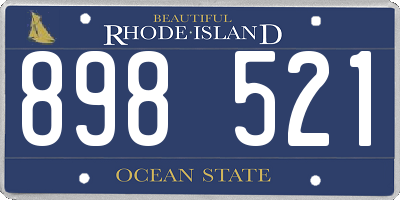 RI license plate 898521
