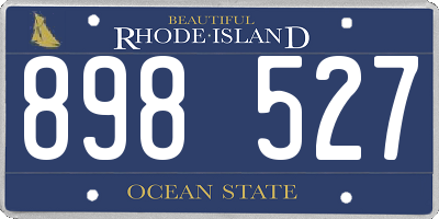 RI license plate 898527