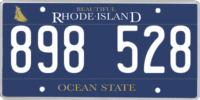 RI license plate 898528