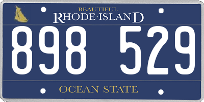 RI license plate 898529