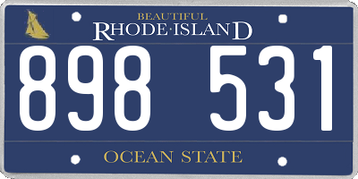 RI license plate 898531