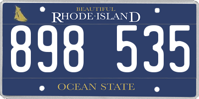 RI license plate 898535