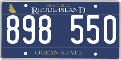 RI license plate 898550