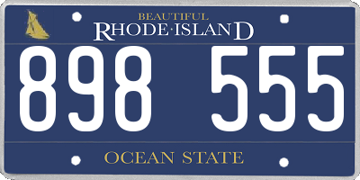 RI license plate 898555