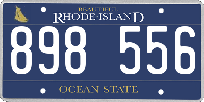 RI license plate 898556