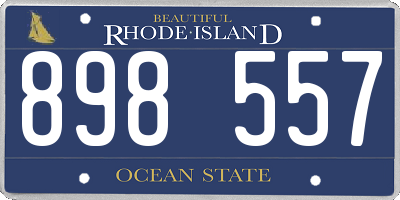 RI license plate 898557