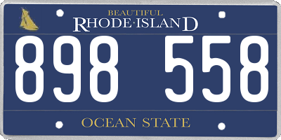 RI license plate 898558