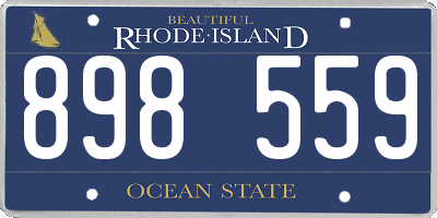RI license plate 898559
