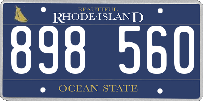 RI license plate 898560