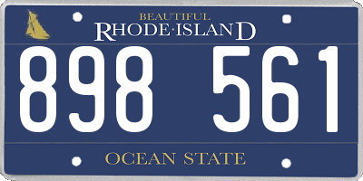 RI license plate 898561