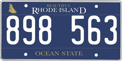 RI license plate 898563