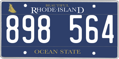 RI license plate 898564
