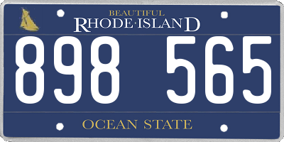 RI license plate 898565