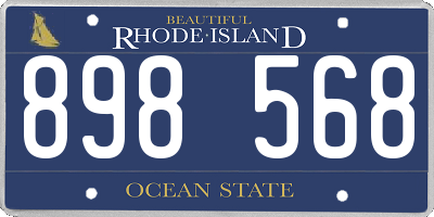 RI license plate 898568
