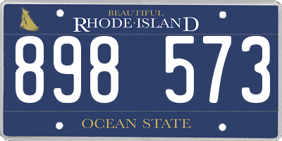 RI license plate 898573