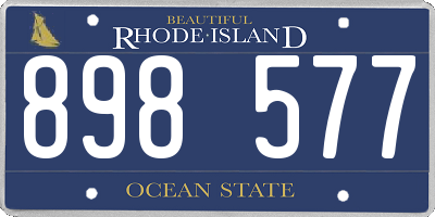 RI license plate 898577