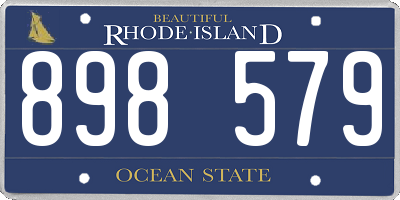 RI license plate 898579