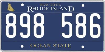 RI license plate 898586