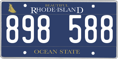 RI license plate 898588