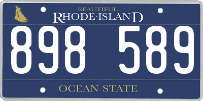 RI license plate 898589