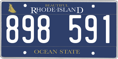 RI license plate 898591
