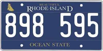 RI license plate 898595