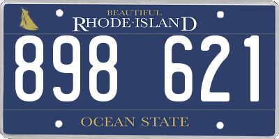 RI license plate 898621
