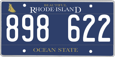 RI license plate 898622