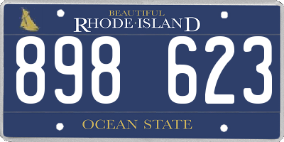 RI license plate 898623