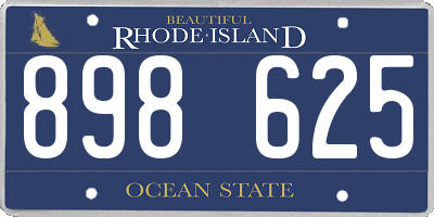 RI license plate 898625