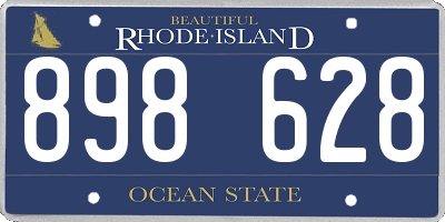 RI license plate 898628