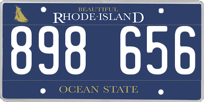 RI license plate 898656