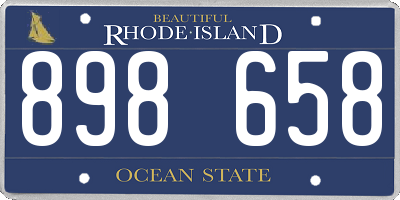 RI license plate 898658