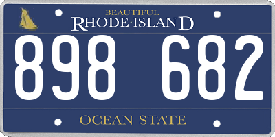 RI license plate 898682