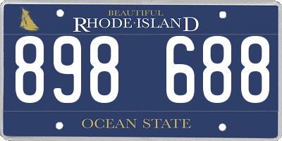 RI license plate 898688