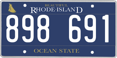 RI license plate 898691