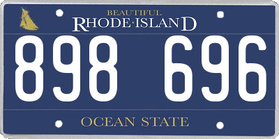 RI license plate 898696