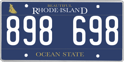 RI license plate 898698