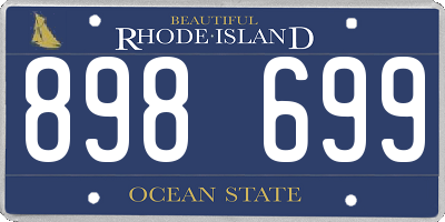RI license plate 898699