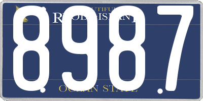 RI license plate 8987