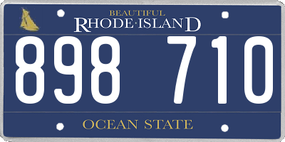 RI license plate 898710