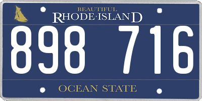 RI license plate 898716