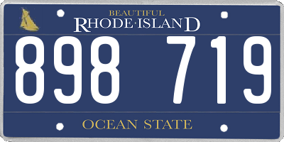 RI license plate 898719