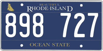 RI license plate 898727