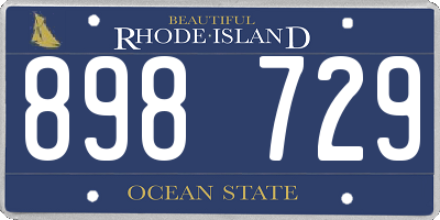 RI license plate 898729