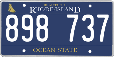 RI license plate 898737