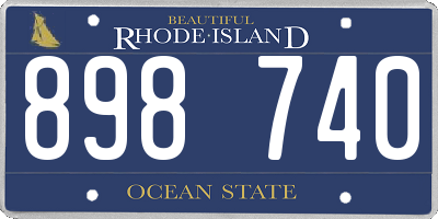 RI license plate 898740